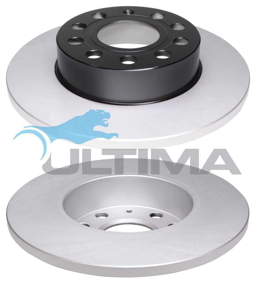 Brake Disc Rotor Rear Fits Golf MK5, MK6 06/2010-On Geomet Coated AAP2813 - Ultima