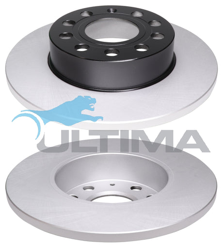Brake Disc Rotor Rear Fits Golf MK5, MK6 06/2010-On Geomet Coated AAP2813 - Ultima