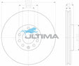 Front Brake Disc Rotor Fits Vectra ZC V6 After VIN 38047796 AAP2819 - Ultima