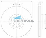 Front Brake Disc Rotor Fits Vectra ZC V6 After VIN 38047796 AAP2819 - Ultima