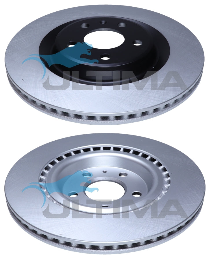 Rear Brake Disc Rotor Fits Audi A4 Quattro, Q5, from 10/2010 Geomat, BLK Hat AAP2847 - Ultima