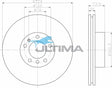 Front Brake Disc Rotor Fits BMW 5 Series E39 Geomet AAP2854 - Ultima