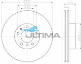 Front Brake Disc Rotor Fits BMW 5 Series E39 Geomet AAP2854 - Ultima