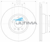 Brake Disc Rotor Front Fits BMW 325i E90 (w/Sport Susp) 7/2005 - 1/2012 Geomet Coated AAP2860 - Ultima