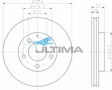 Front Brake Disc Rotor Fits Kia Carnival Twin Piston Caliper 12/03-05 AAP2870 - Ultima