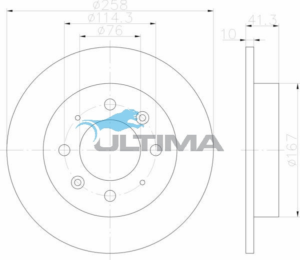 Rear Brake Disc Rotor Fits Kia Cerato 2.0L DOHC AAP2873 - Ultima