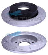 Rear Slotted Brake Disc Rotor Fits Mazda 3 BK AAP2955S - Ultima