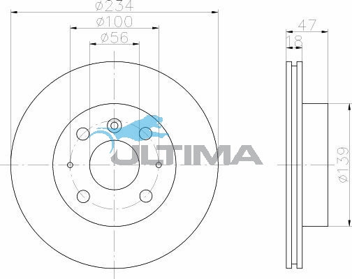 Brake Disc Rotor (F) Fits Applause A101 AAP295 - Ultima