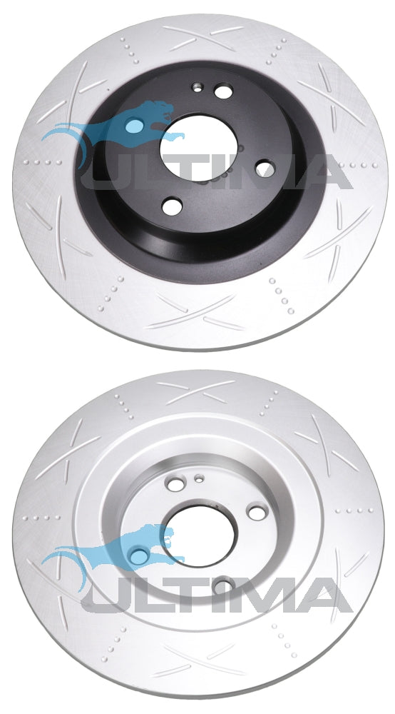 Rear Uni-Slotted Brake Disc Rotor Fits Mazda ND MX5 AAP2965S - Ultima