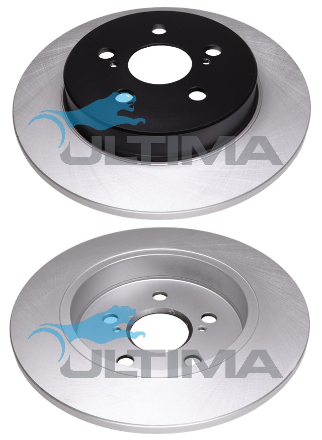 Brake Disc Rotor Rear Fits Toyota Corolla MZEA12, ZWE211 08/2018- ON GEOMET BLK HAT AAP3543 - Ultima