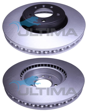 Brake Disc Rotor Front Fits Land Rover Discovery L462 L405 Base Geomat + Black Hat AAP3708 - Ultima