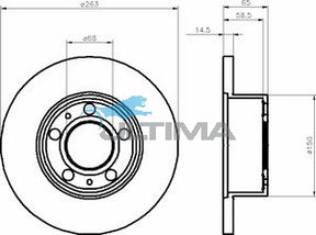 Brake Disc Rotor Front Fits Volvo 260, 264, 265 74-93 AAP380 - Ultima