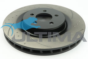 Brake Disc Rotor Front Right Fits Ford BF FPV 6 Piston Dimpled & Slotted 355mm AAP42102DSR - Ultima