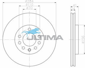 Brake Disc Rotor Front Fits Saab 900 S Model AAP433 - Ultima