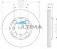 Brake Disc Rotor Front Fits Coupe (7/96 - 8/99), Lantra (5/91 - 5/98) AAP453 - Ultima