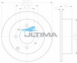 Brake Disc Rotor Rear Fits Hyundai Sonata, Kia Optima-GD AAP458 - Ultima