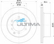 Brake Disc Rotor Rear Fits Hyundai Terracan (03 On) AAP467 - Ultima