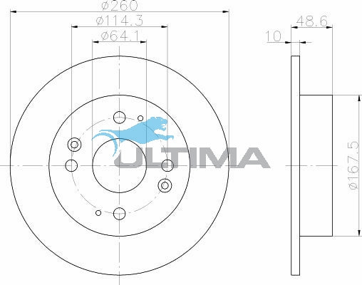 Rear Disc Rotors Fits Hyundai Accord CB, CD, CE AAP471 - Ultima