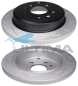 Brake Disc Rotor Rear Fits Falcon BA Slotted Multi Geomat & Black Hat AAP505S - Ultima