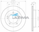 Brake Disc Rotor Front Fits Vitara Estate JL, JLX 4/93 - 12/98 AAP514 - Ultima