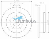 Brake Disc Rotor (R) Fits Grand Cherokee WG, WJ AAP541 - Ultima