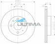 Brake Disc Rotor Front Fits Pulsar N14 1.6L AAP628 - Ultima
