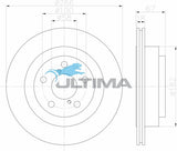 Brake Disc Rotor Rear Fits Liberty 2.5L, WRX STI AAP649 - Ultima