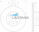Brake Disc Rotor (F) Fits Paseo EL44R, EL54R AAP695 - Ultima