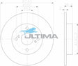 Brake Disc Rotor Rear Fits Nova LE, LF, Corolla AE82, AE92, AE93 DOHC AAP703 - Ultima