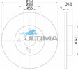 Brake Disc Rotor Rear Fits Nova LG 1.8L, Corolla AE102, AE112 AAP710 - Ultima