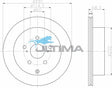 Brake Disc Rotor Rear Fits Supra MA70/71, Tarago TCR11, TCR21 AAP716 - Ultima