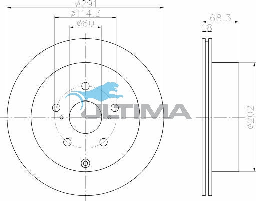 Brake Disc Rotor Rear Fits Supra MA70/71, Tarago TCR11, TCR21 AAP716 - Ultima
