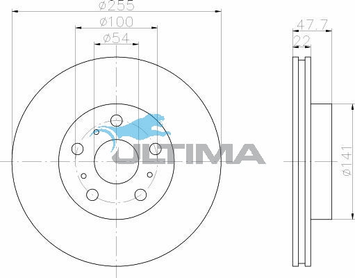 Brake Disc Rotor (F) Fits Apollo JK, JL, Camry SV20, SV21, SV22 AAP730 - Ultima