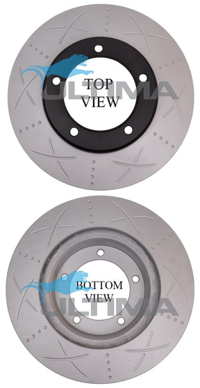 Brake Disc Rotor Front Fits Landcruiser 78, 79, 105 Series (Uni-Slotted) AAP790S - Ultima