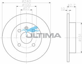 Brake Disc Rotor (R) Fits Astra TS Non-ABS AAP818 - Ultima