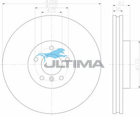 Front Brake Disc Rotor Fits BMW X5 4.6/4.8L 01-06 AAP823 - Ultima