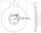 Brake Disc Rotor (F) Fits Transit VH, VJ AAP871 - Ultima