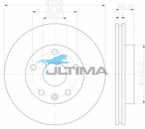 Brake Disc Rotor Front Fits Leganza (8/97 - 12/00) AAP892 - Ultima