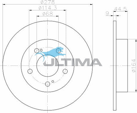 Brake Disc Rotor Rear Fits Maxima A32 AAP915 - Ultima