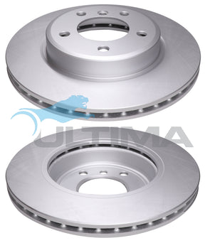 Brake Disc Rotor Front Fits BMW 316ti, 318ti, 325i, 325ti, 328 E46 Geomet Coated AAP966 - Ultima