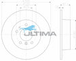Brake Disc Rotor Rear Fits BMW 520i, 525i, 530i, 535i (E34) 2/88 - 93 AAP976 - Ultima