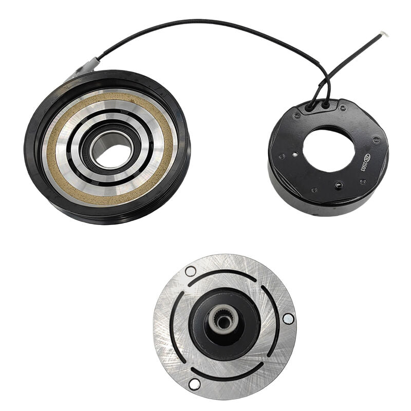 A/C Compressor Clutch Set Fit For Toyota Landcruiser HD78R HDJ79R HDJ100R 1HD-FTE 4.2L 6 Cyl 1999-2007 ACLM-TA002 - Machter