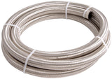 SS Braided Hose -5AN 2 Metre Silver S/S 6.4mm ID 13.1mm OD AF100-05-2M - Aeroflow