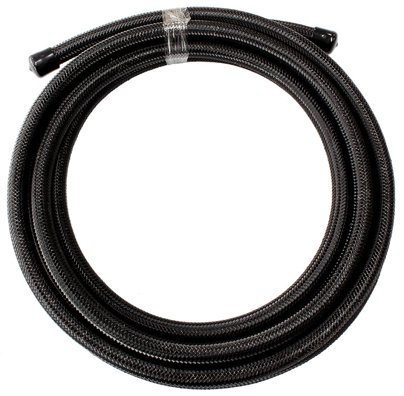 SS Braided Hose -7AN 2 Metre Black S/S 9.6mm ID 15.7mm OD AF100-07-2MBLK - Aeroflow