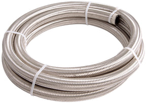SS Braided Hose -8AN 2 Metre Silver S/S 11.1mm ID 17.7mm OD AF100-08-2M - Aeroflow