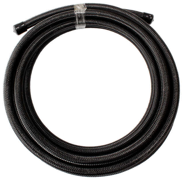 SS Braided Hose -9AN 1 Metre Black S/S 12.7mm ID 18.3mm OD AF100-09-1MBLK - Aeroflow