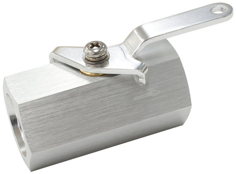 Shut Off Valve -10ORB Silver Female -10ORB Ports AF1001-10S - Aeroflow
