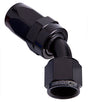 -6AN Taper Series 45 Degree Hose End Black AF102-06BLK - Aeroflow