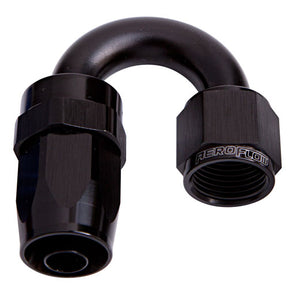 -6AN Taper Series 180 Degree Hose End Black AF106-06BLK - Aeroflow