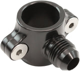 Clamp On 3/4" Hard Line To -6 -6AN Male Adapter Black AF107-12-06BLK - Aeroflow